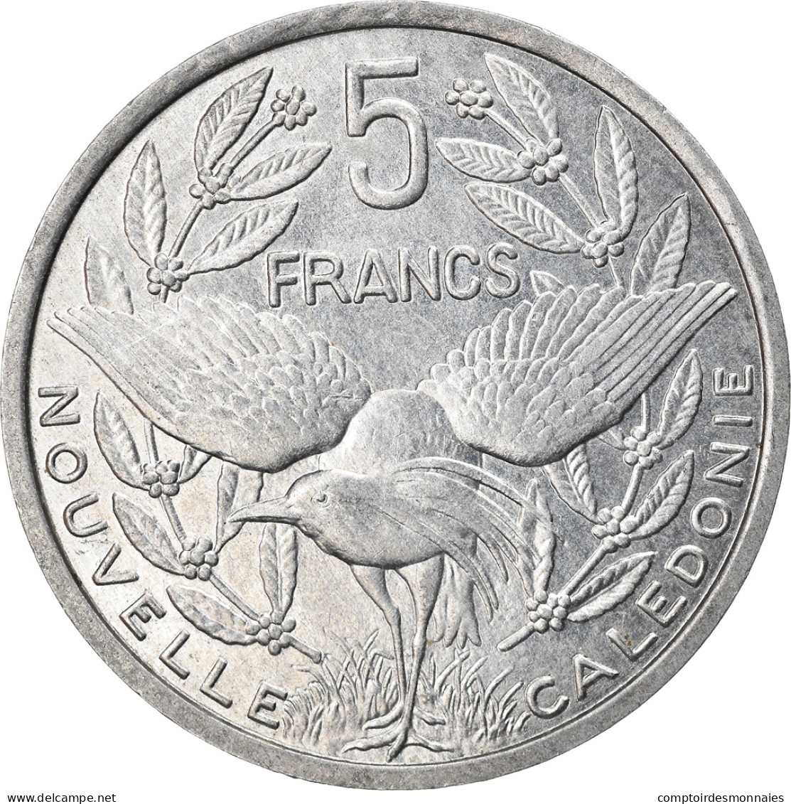 Monnaie, Nouvelle-Calédonie, 5 Francs, 1989, Paris, SPL, Aluminium, KM:16 - Nuova Caledonia