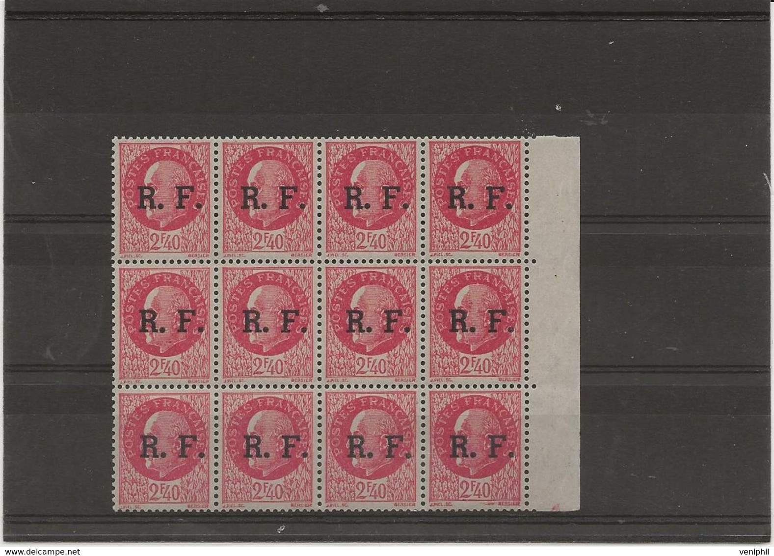 TIMBRES LBERATION LYON N° 12 BLOC DE 12 NEUF SANS CHARNIERE -ANNEE 1944 - COTE : 204 € - Liberation