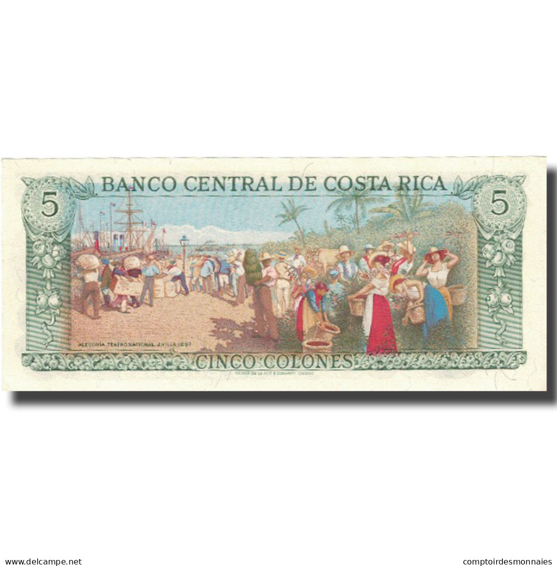 Billet, Costa Rica, 5 Colones, 1990, 1990-01-24, KM:236d, SUP+ - Costa Rica