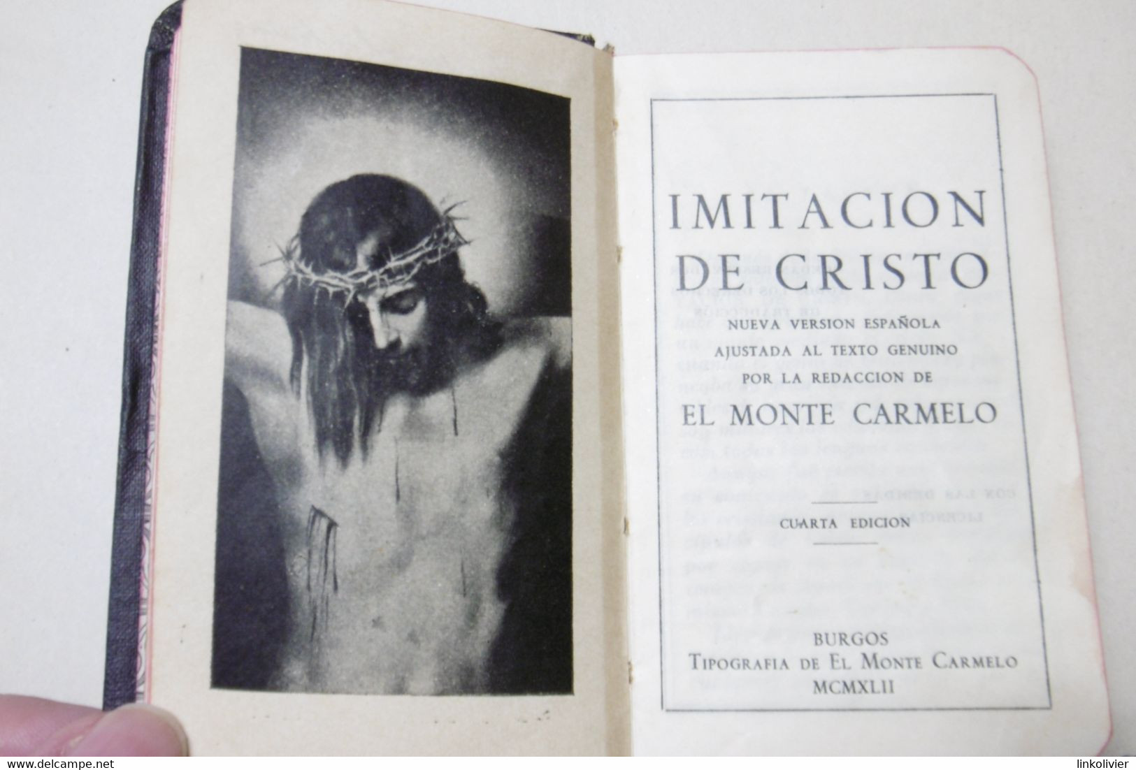 IMITACION DE CRISTO - Burgos El Monte Carmelo 1942