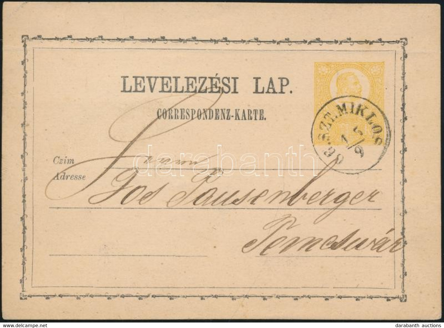 1871 2kr Díjjegyes Levelezőlap / PS-card "GR.SZT.MIKLOS" - Temesvár - Sonstige & Ohne Zuordnung