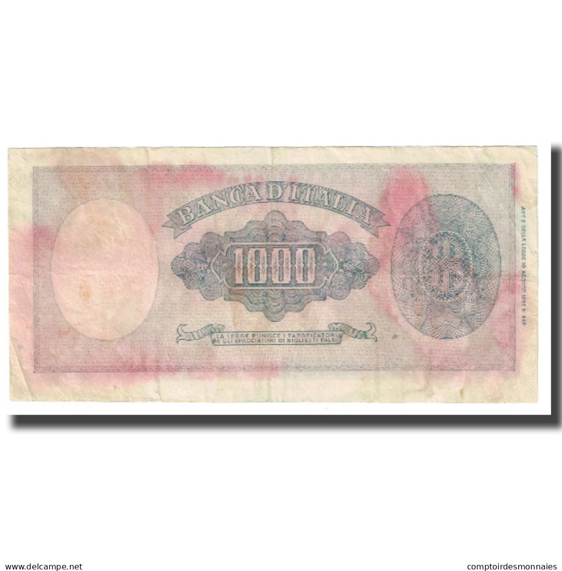 Billet, Italie, 1000 Lire, 1947, 1947-08-14, KM:88a, TTB - 1000 Lire