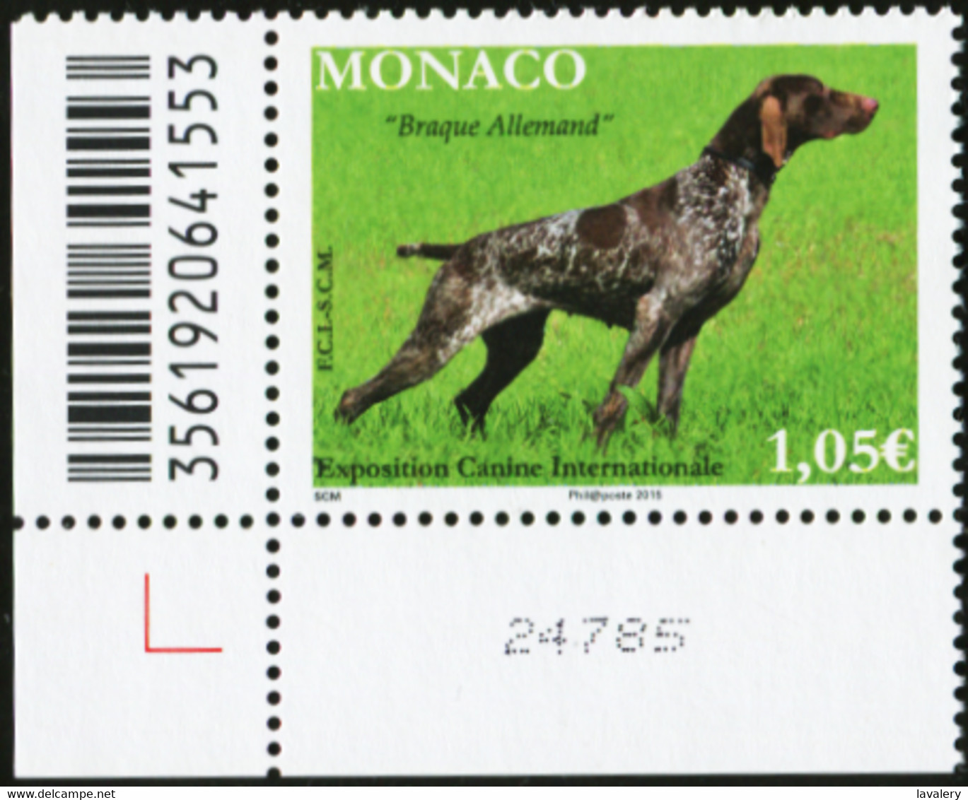 MONACO 2015 International Dog Show In Monte Carlo German Shorthaired Pointer Dogs Animals Fauna MNH - Dogs