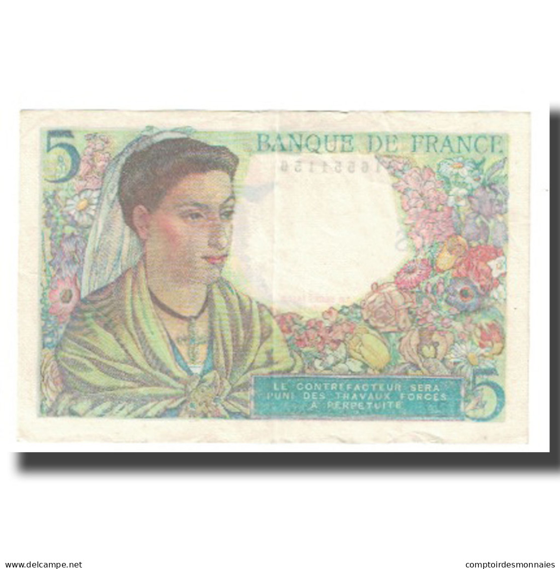 France, 5 Francs, Berger, 1945, 1945-04-05, SUP, KM:98a - 5 F 1943-1947 ''Berger''