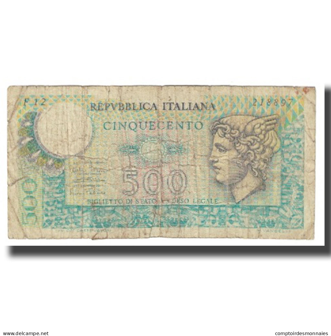 Billet, Italie, 500 Lire, 1974, 1974-02-14, KM:94, B - 500 Liras