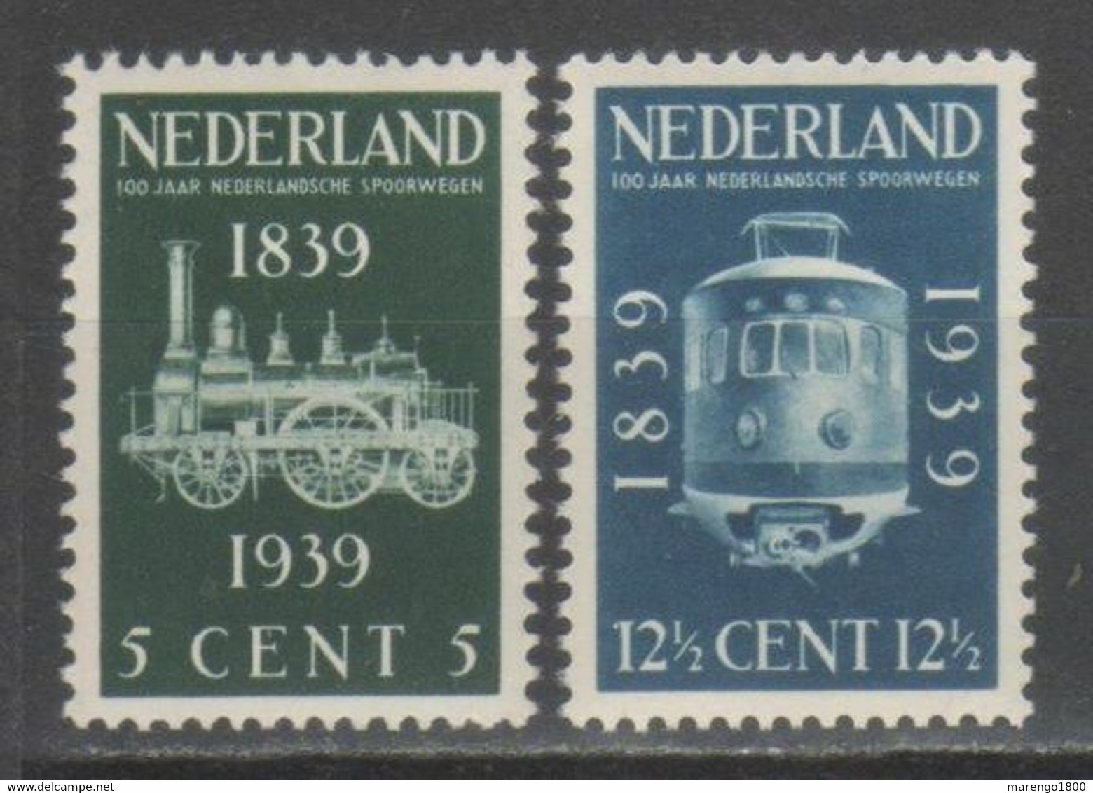 Olanda 1939 - Ferrovie **            (g7615) - Other & Unclassified