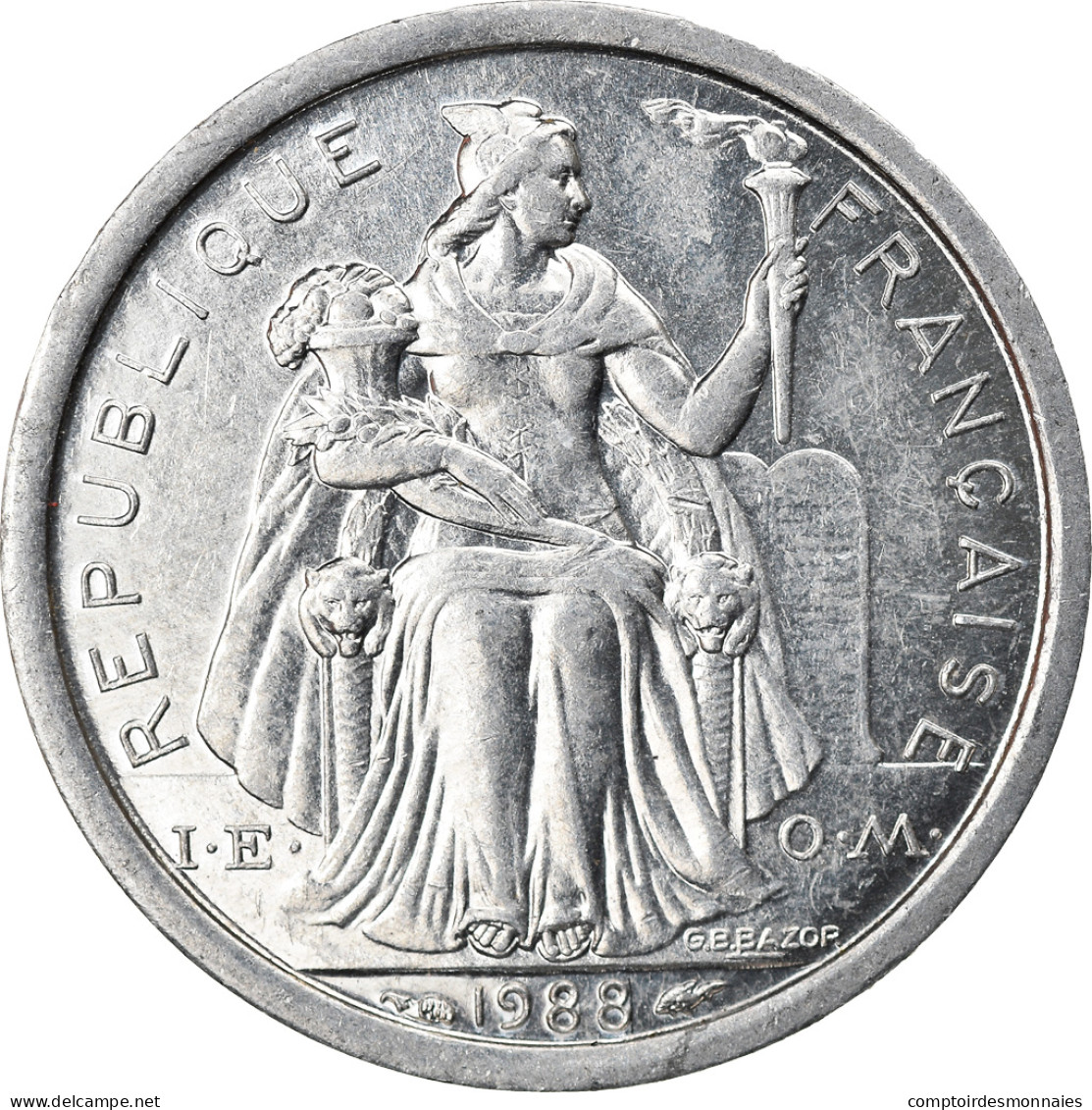 Monnaie, Nouvelle-Calédonie, Franc, 1988, Paris, SPL+, Aluminium, KM:10 - Nouvelle-Calédonie
