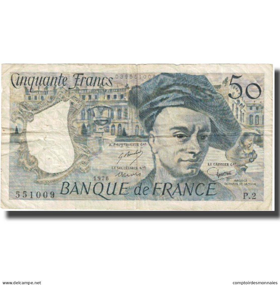 France, 50 Francs, Quentin De La Tour, 1976, TTB, Fayette:67.1, KM:152a - 50 F 1976-1992 ''Quentin De La Tour''