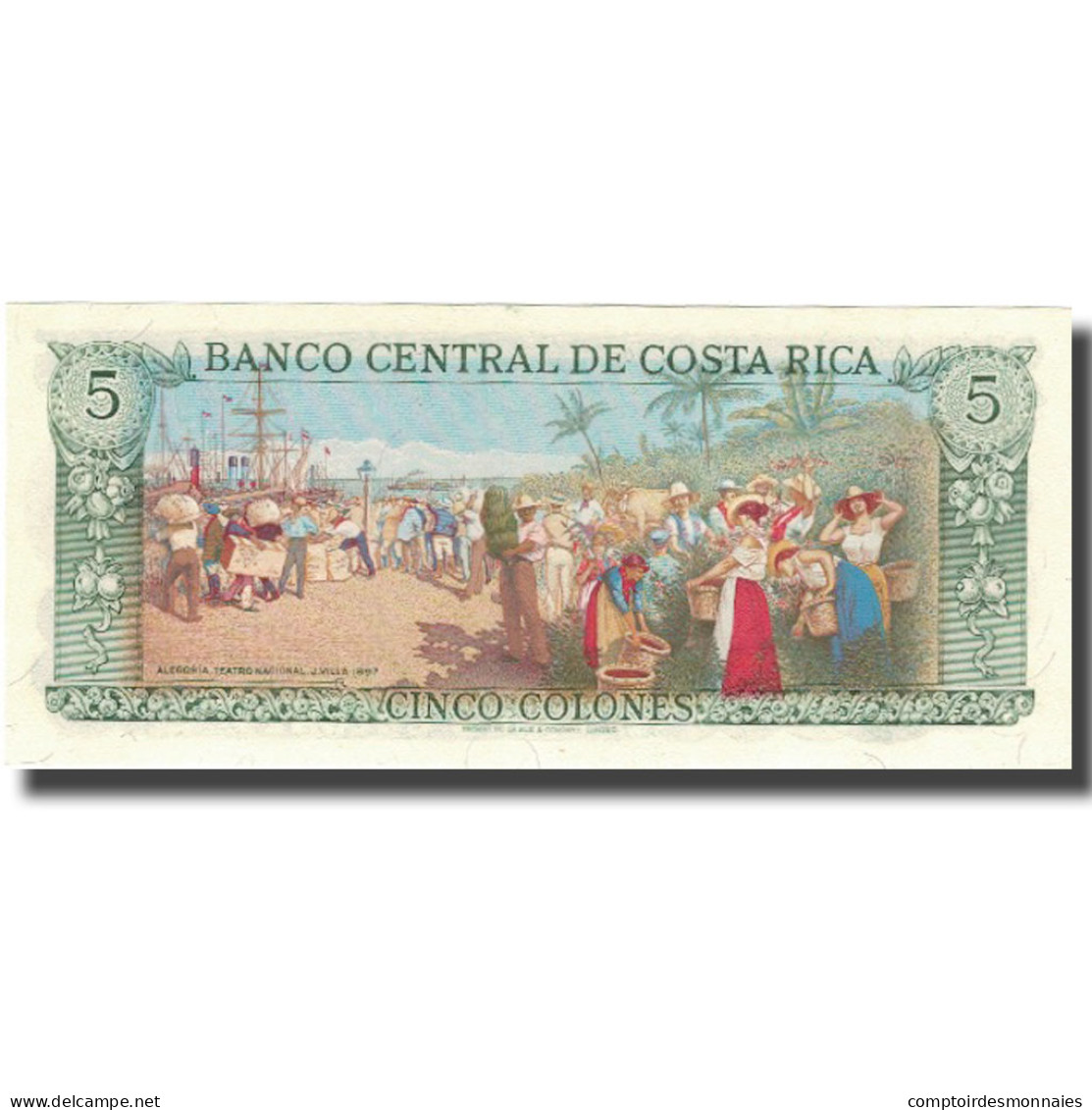 Billet, Costa Rica, 5 Colones, 1990, 1990-01-24, KM:236d, SUP - Costa Rica