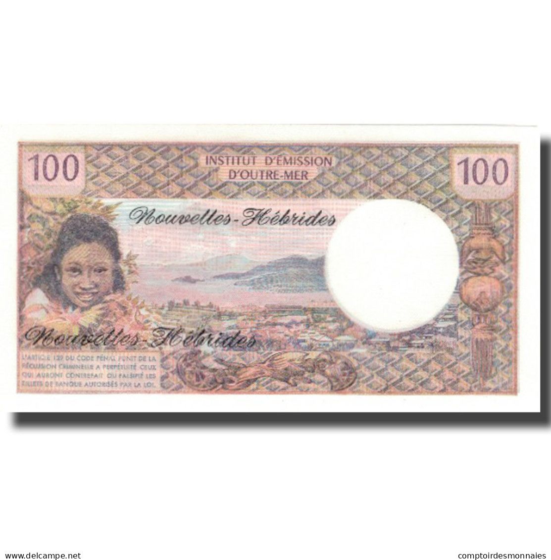 Billet, New Hebrides, 100 Francs, KM:18d, NEUF - Papeete (Polinesia Francesa 1914-1985)