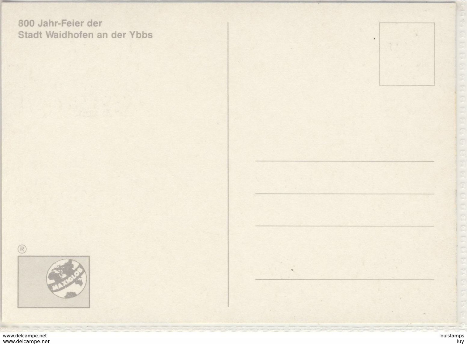 WAIDHOFEN An Der Ybbs, FDC - Maxi Card, Maximum, 80 Jahre WAIDHOFEN An Der Ybbs, BM Werbeschau - Waidhofen An Der Ybbs