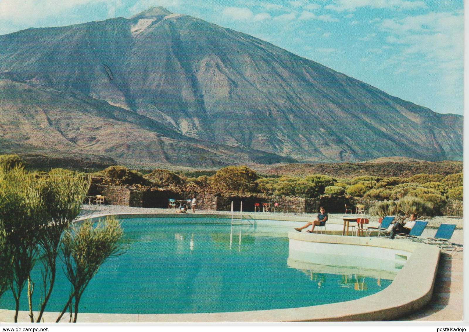 (CANA1522) TENERIFE. PISCINA Y EL TEIDE ... UNUSED - Tenerife