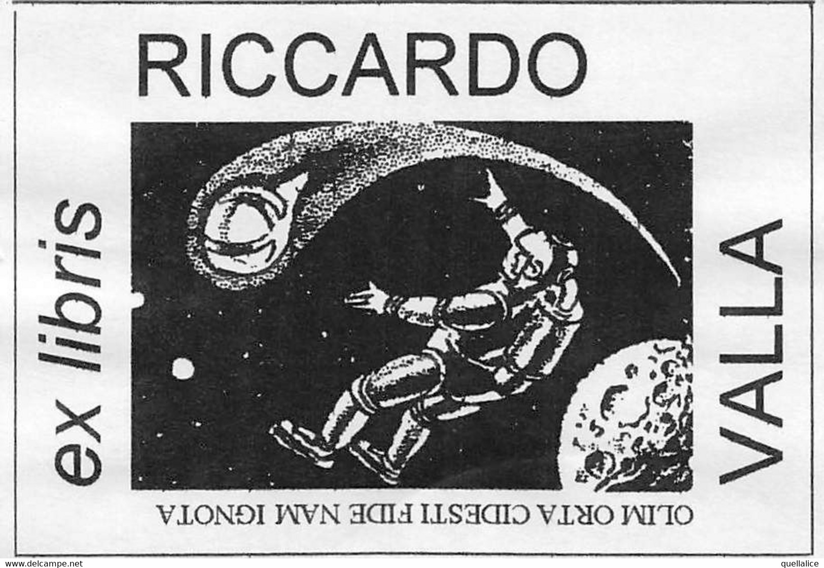 02786   "EX LIBRIS RICCARDO VALLA" PROGETTO GRAFICO A STAMPA ORIG. PER EX LIBRIS - Exlibris