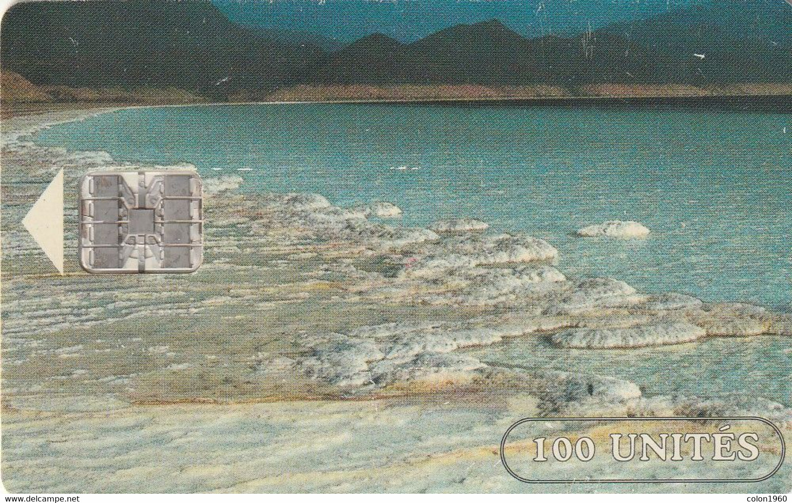 DJIBOUTI. Salt Lake (White CN On A Blue Strip). 100U. DJI-25a. (003) - Gibuti