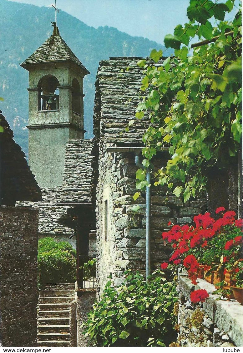 Avegno Valle Maggia - Rustici, Kirchturm         Ca. 1980 - Maggia