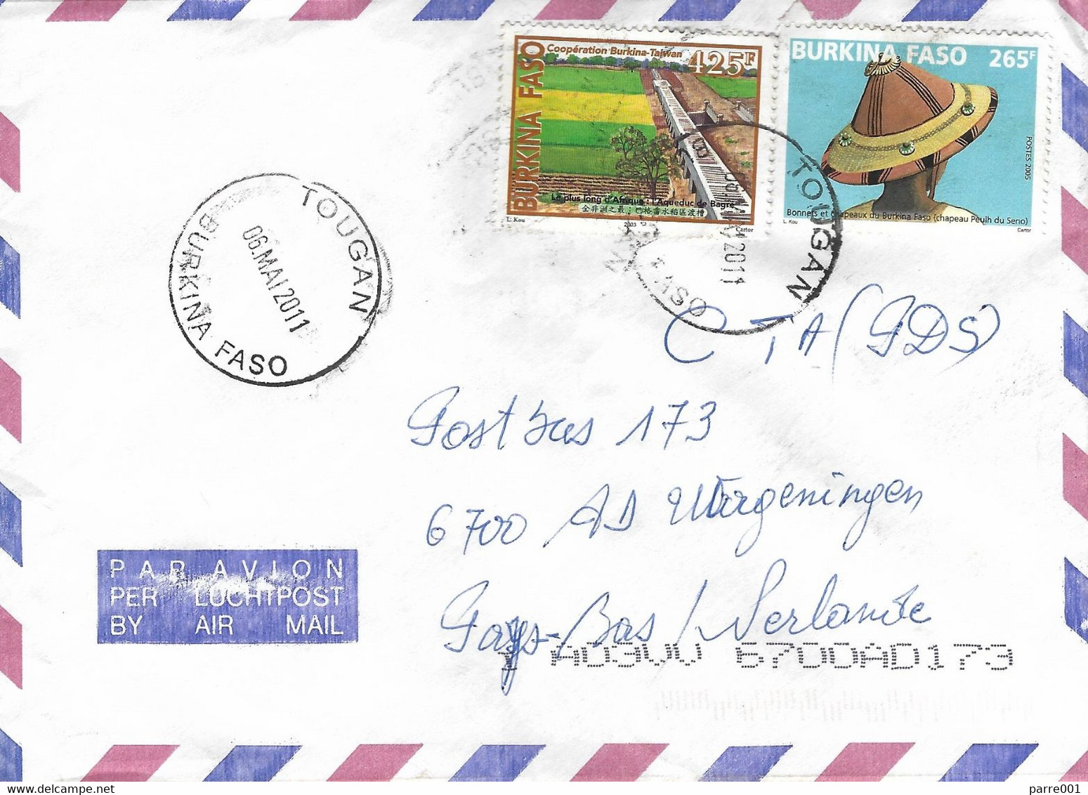 Burkina Faso 2011 Tougan Aquaduct Rice Cultivation Taiwan Hat 265f Cover - Burkina Faso (1984-...)