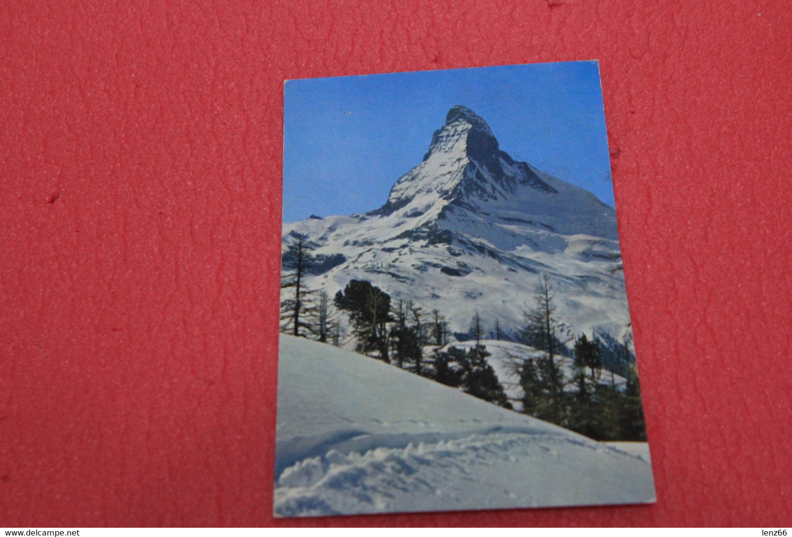 Aosta Cervinia Il Monte Cervino Matterhorn Con Un Fuori Pista 1970 - Autres & Non Classés