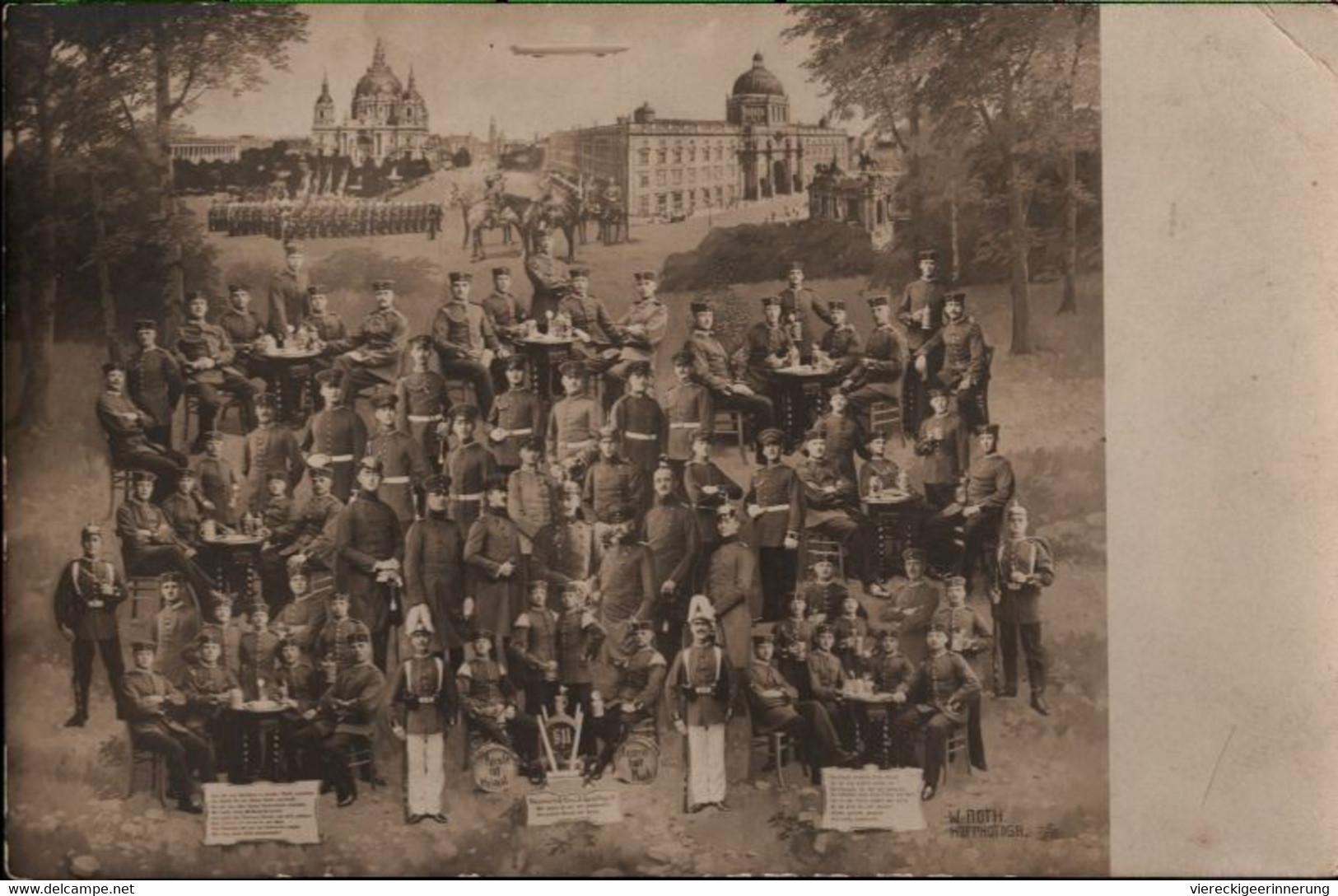 ! Alte Foto Ansichtskarte, Photo, Berlin, Regiment, Militaria - Régiments