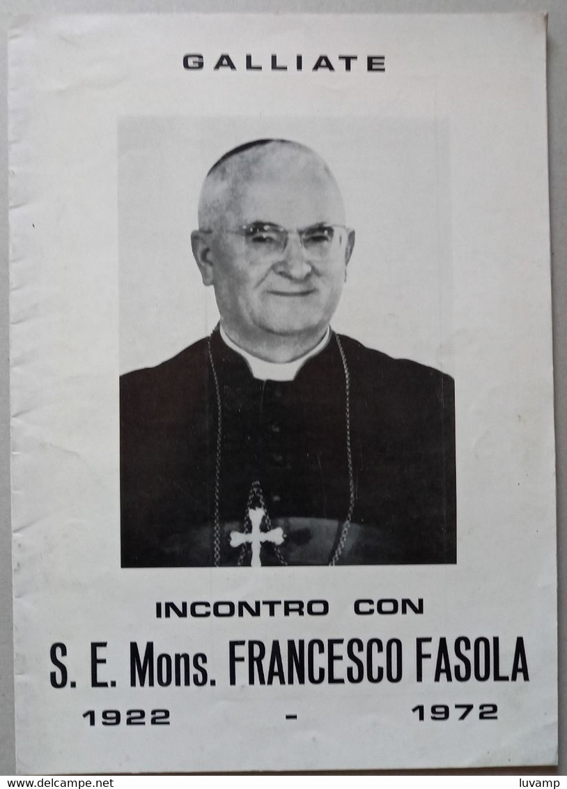 MONSIGNORE FRANCESCO FASOLA CINQUANTENARIO ( CART 72) - Storia