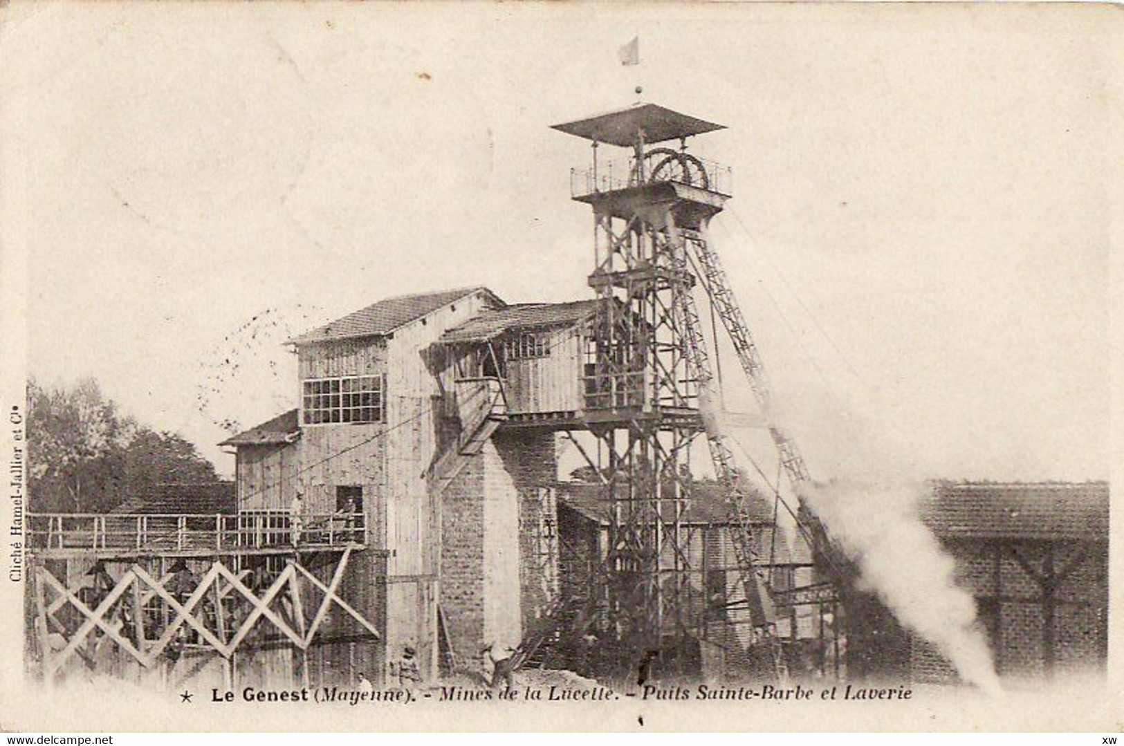 LE GENEST -53- Les Mines De La Lucette - Puits Sainte-Barbe Et Laverie - Le Genest Saint Isle