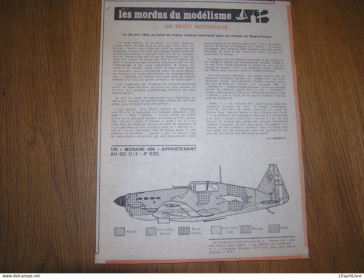 LES MORDUS DU MODELISME N° 1 L'Aviation Française 1939 40 Guerre 40 45 Maquette Avion Camouflage Marques Marking Morane