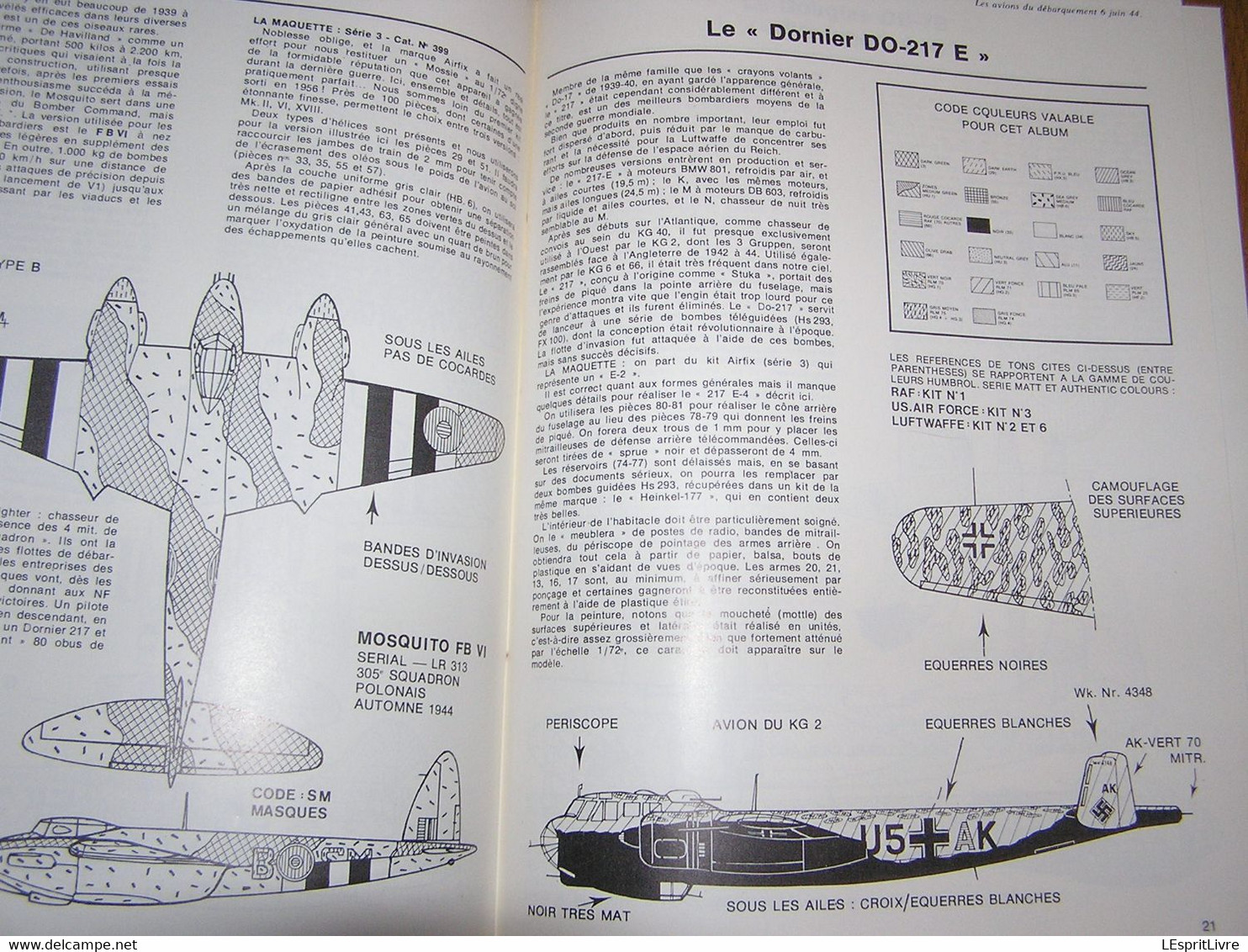 LES MORDUS DU MODELISME N° 2 Les Avions du Débarquement Normandie Guerre 40 45 Maquette Avion Camouflage Marque Marking