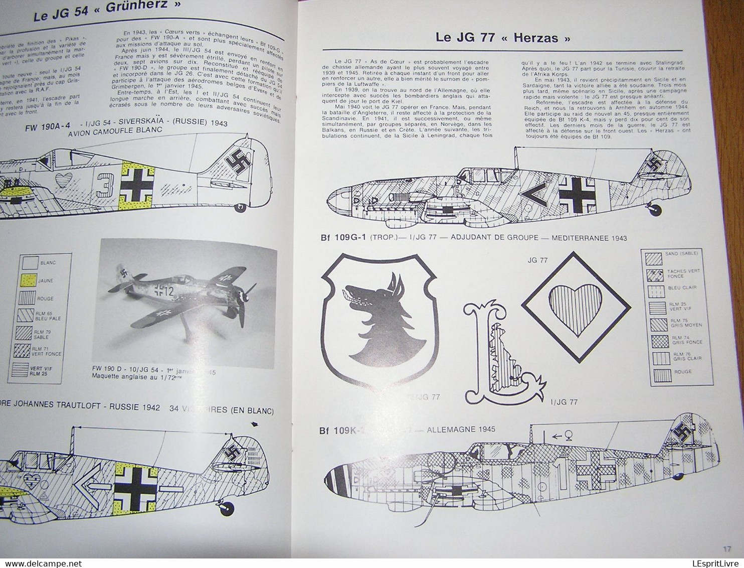 LES MORDUS DU MODELISME N° 6 La Luftwaffe Guerre 40 45 Maquette Avion Camouflage Marque Marking Aviation JG BF 109