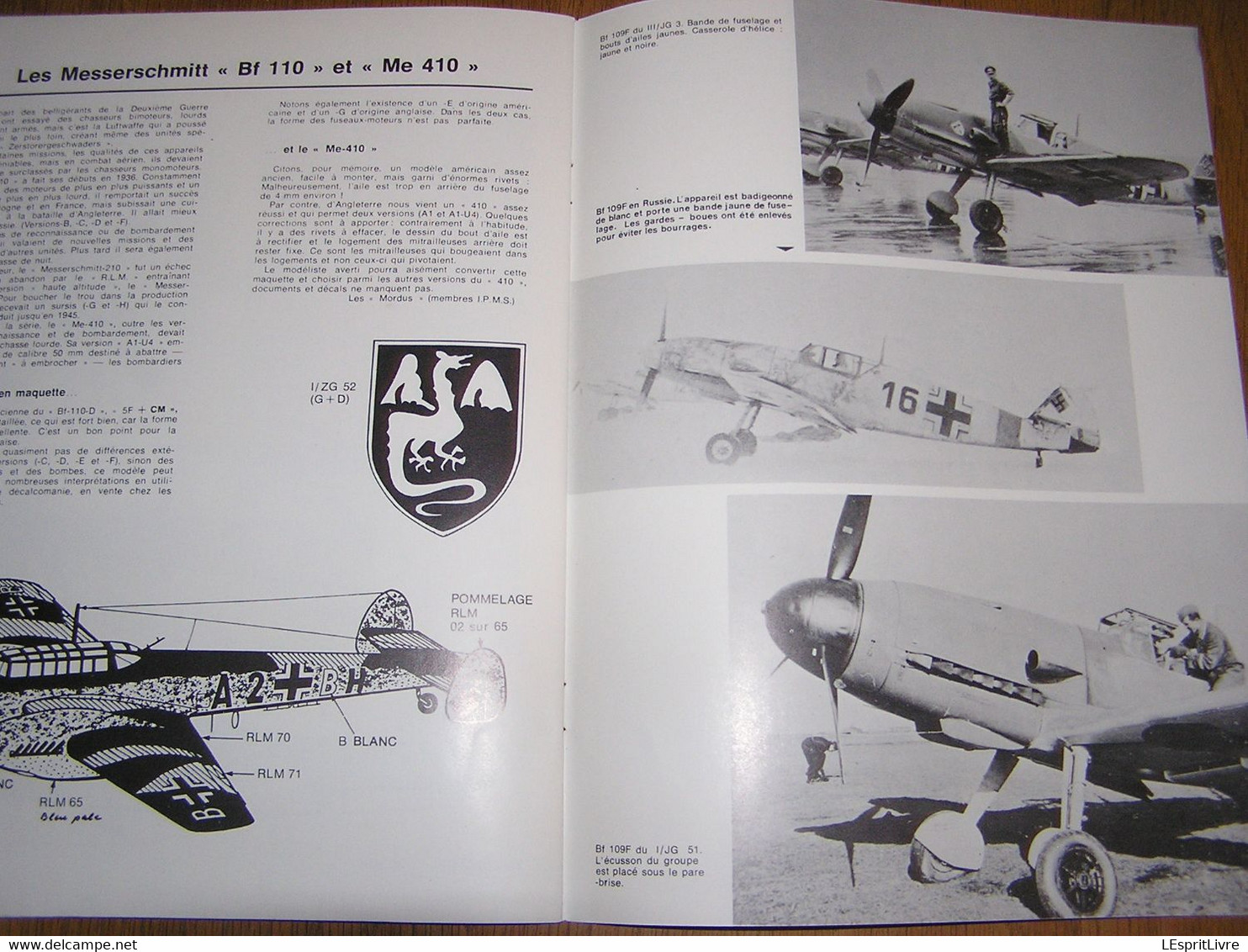 LES MORDUS DU MODELISME N° 6 La Luftwaffe Guerre 40 45 Maquette Avion Camouflage Marque Marking Aviation JG BF 109