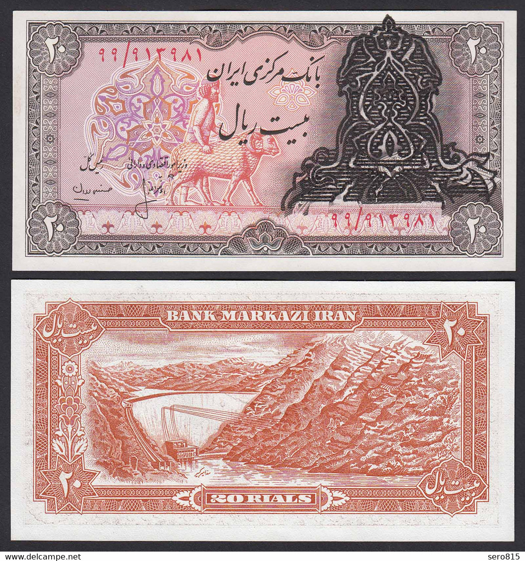 IRAN (Persien) - 20 RIALS Banknote O.J. Pick 110a UNC (1)  (19764 - Otros – Asia