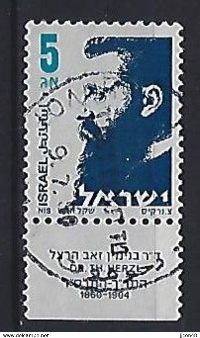 Israel 1986 Theodor Herzl (o) Mi.1019x - Oblitérés (avec Tabs)