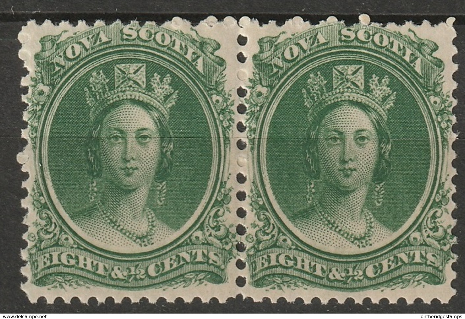 Nova Scotia 1860 Sc 11  Pair MNH** - Neufs