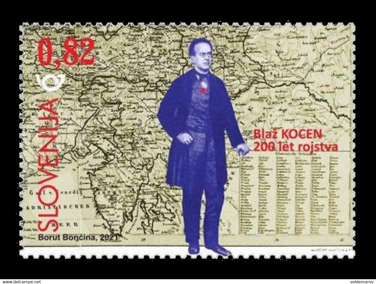 Slovenia 2021 Mih. 1461 Cartographer Blaž Kocen MNH ** - Eslovenia