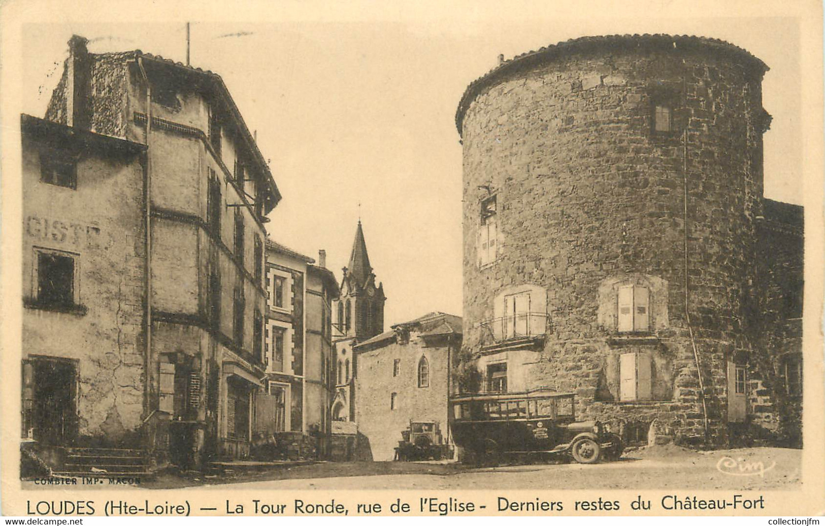 CPA FRANCE 43 "Loudès, La Tour Ronde, Rue De L'église, Derniers Restes Du Château Fort" - Loudes