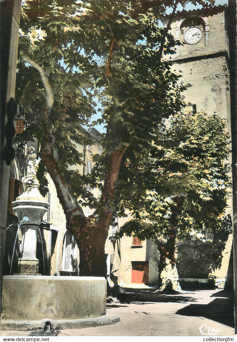 CPSM FRANCE 83 " La Roquebrussanne, Place De L'Horloge" - La Roquebrussanne