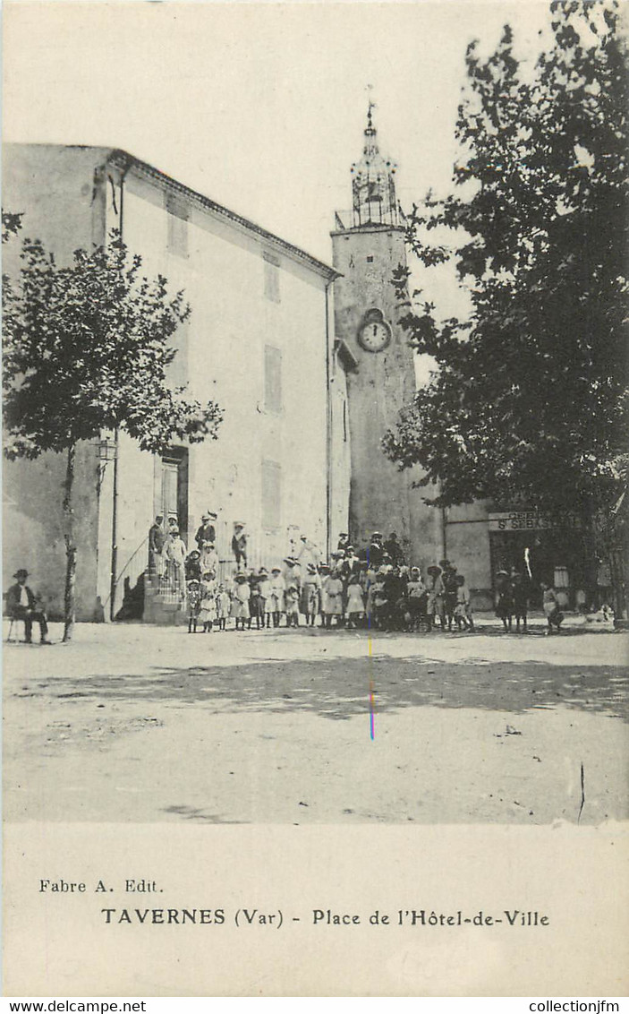 CPA FRANCE 83 " Tavernes, Place De L'Hôtel De Ville" - Tavernes