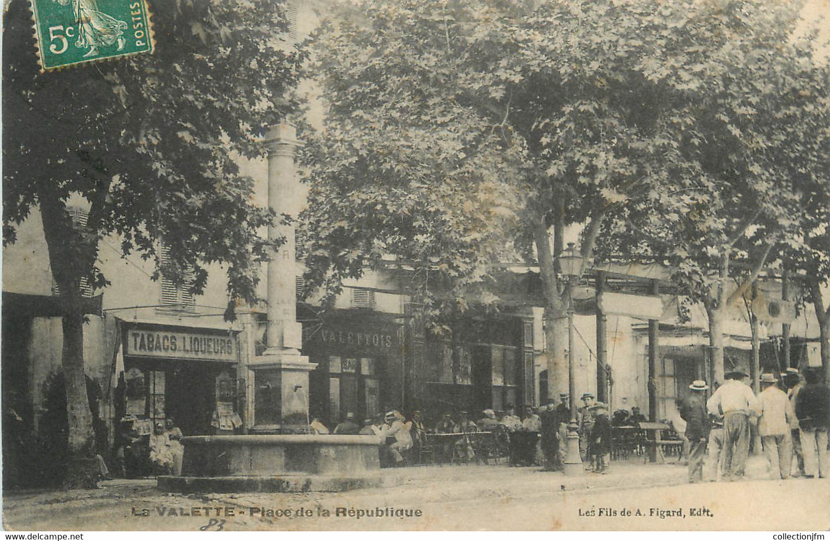 CPA FRANCE 83 " La Valette, Place De La République" - La Valette Du Var