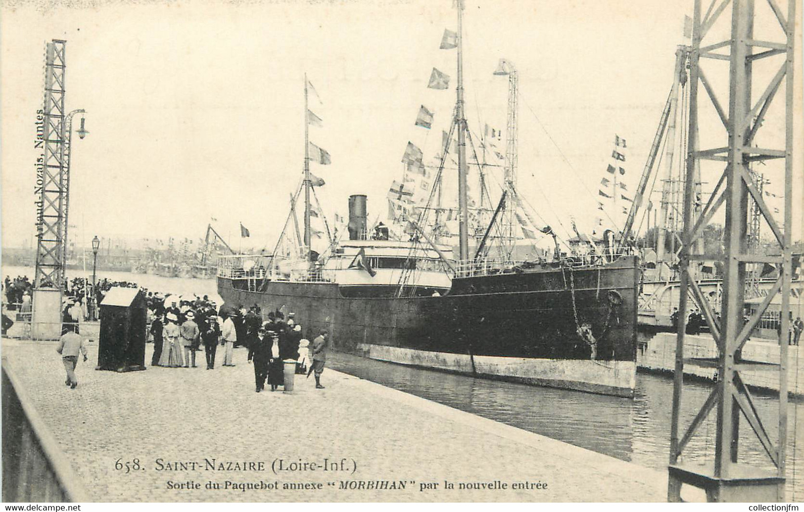 CPA FRANCE 44 " St Nazaire, Sortie Du Paquebot Annexe Morbihan Par La Nouvelle Entrée" - Saint Nazaire