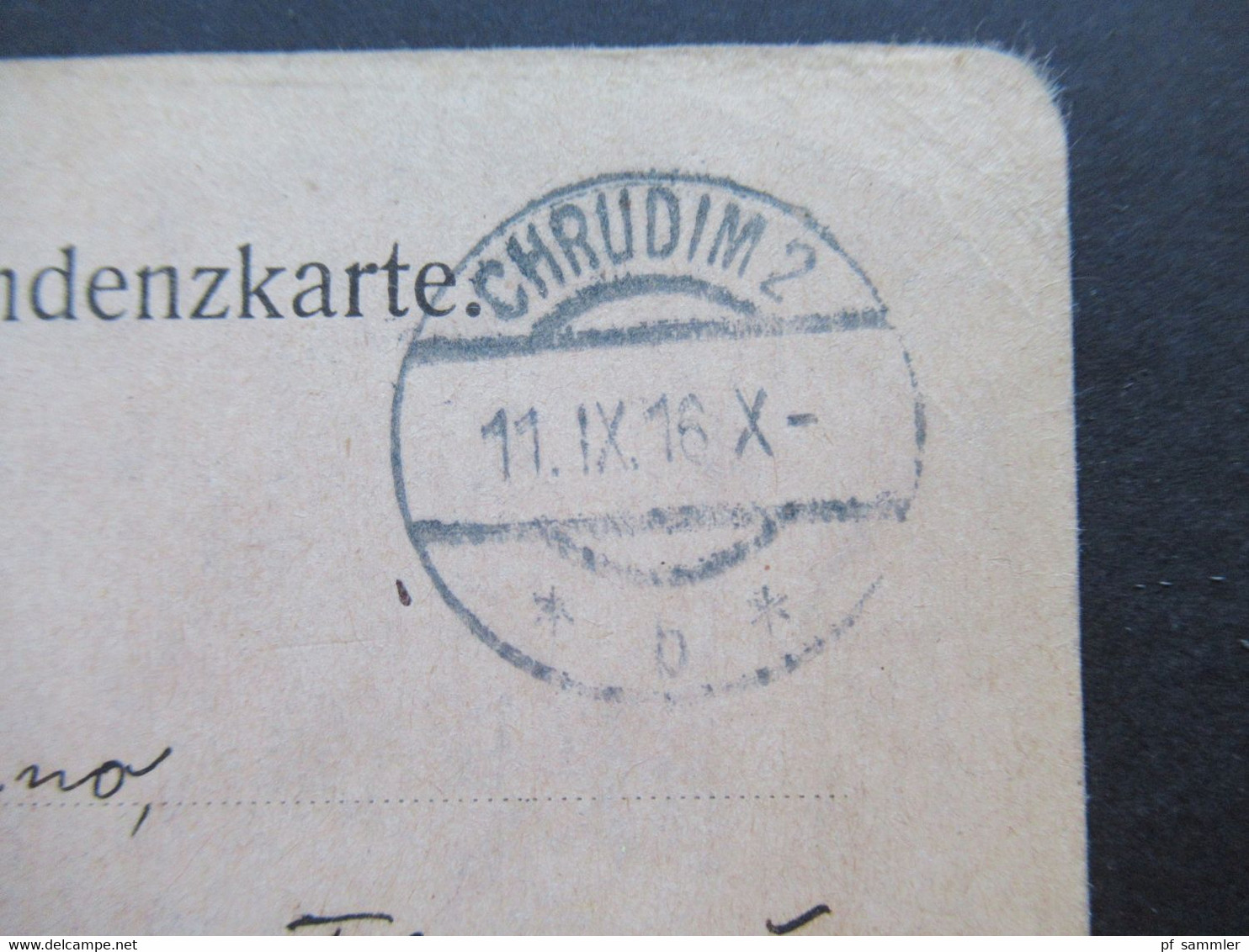 Österreich / Tschechien 1916 Feldpost PK Stempel Chrudim 2 An Das K.K. Landsturm Inf. Rgt. No 26 Feldpost 220 - Brieven En Documenten