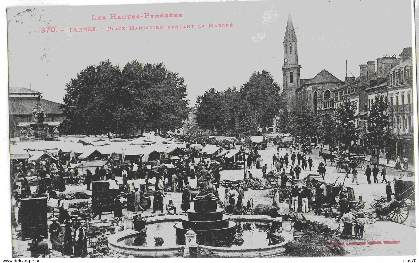 TARBES - LE MARCHE, PLACE MARCADIEU - MAGNIFIQUE ANIMATION - 1930 - Tarbes