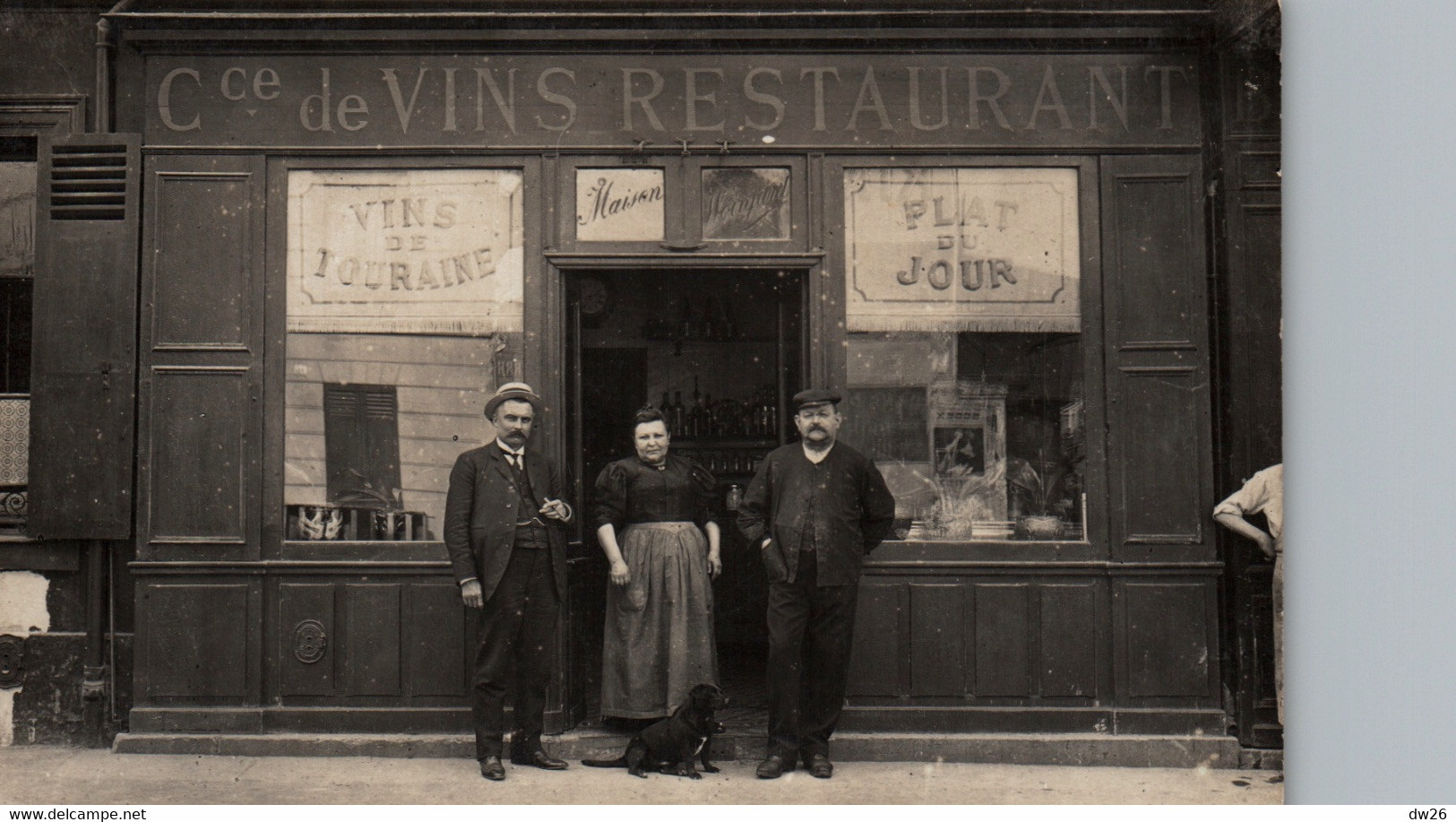 Commerce De Vins, Restaurant: Maison Wougard (Vins De Touraine) Paris 22 Rue Montmartre? - Carte-Photo Non Circulée - Restaurants