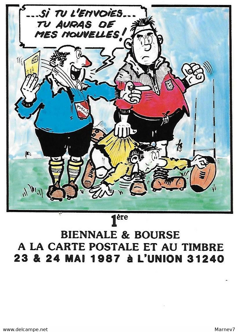 L'UNION - Mai 1987 - Bourse Cartes Postale - Si Tu L'envoies Tu Auras De Mes Nouvelles - Rugby Arbitre ASPTT Ballon - Manifestazioni