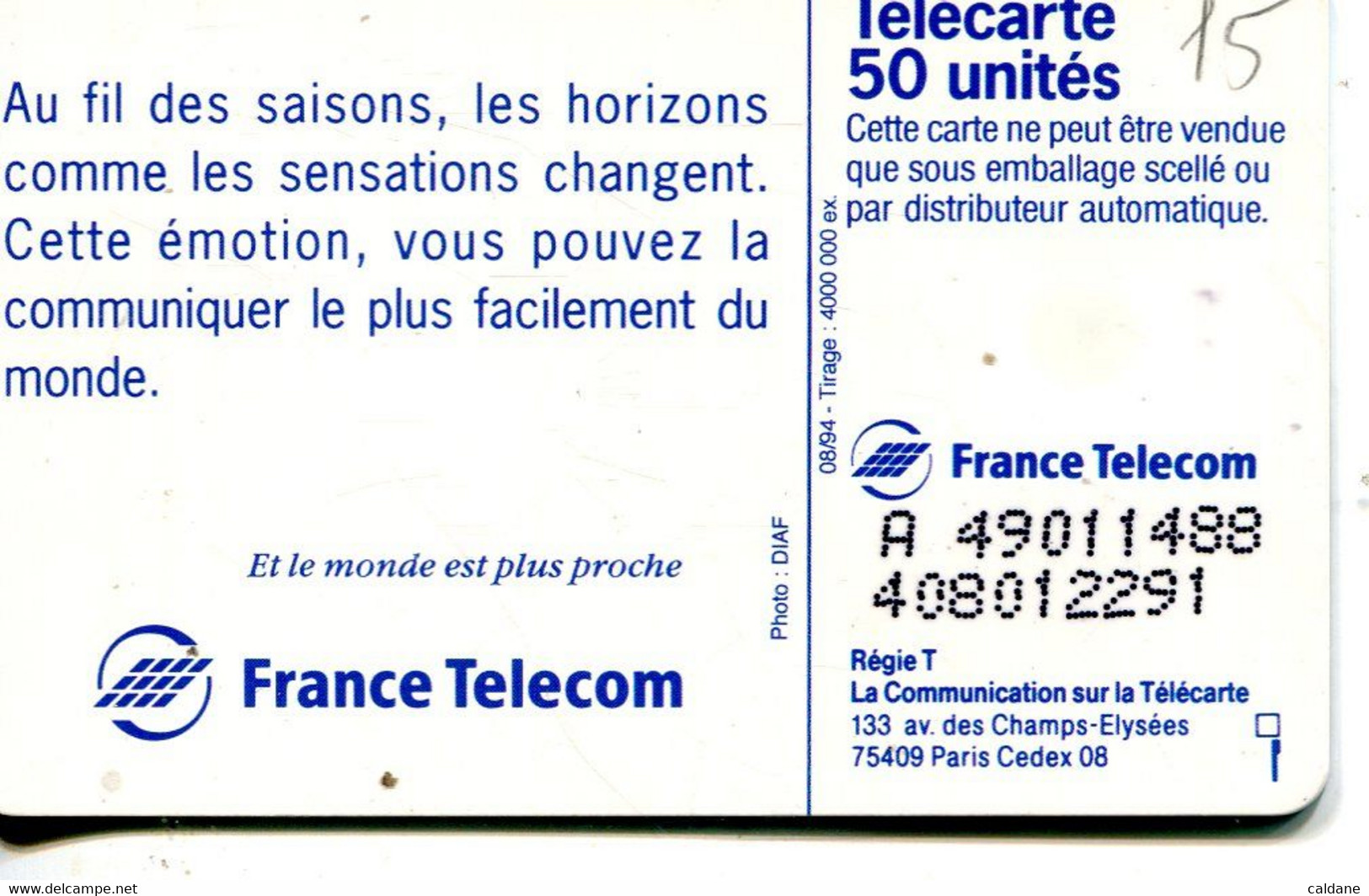 TELECARTE  France Telecom  50. UNITES - Telecom Operators