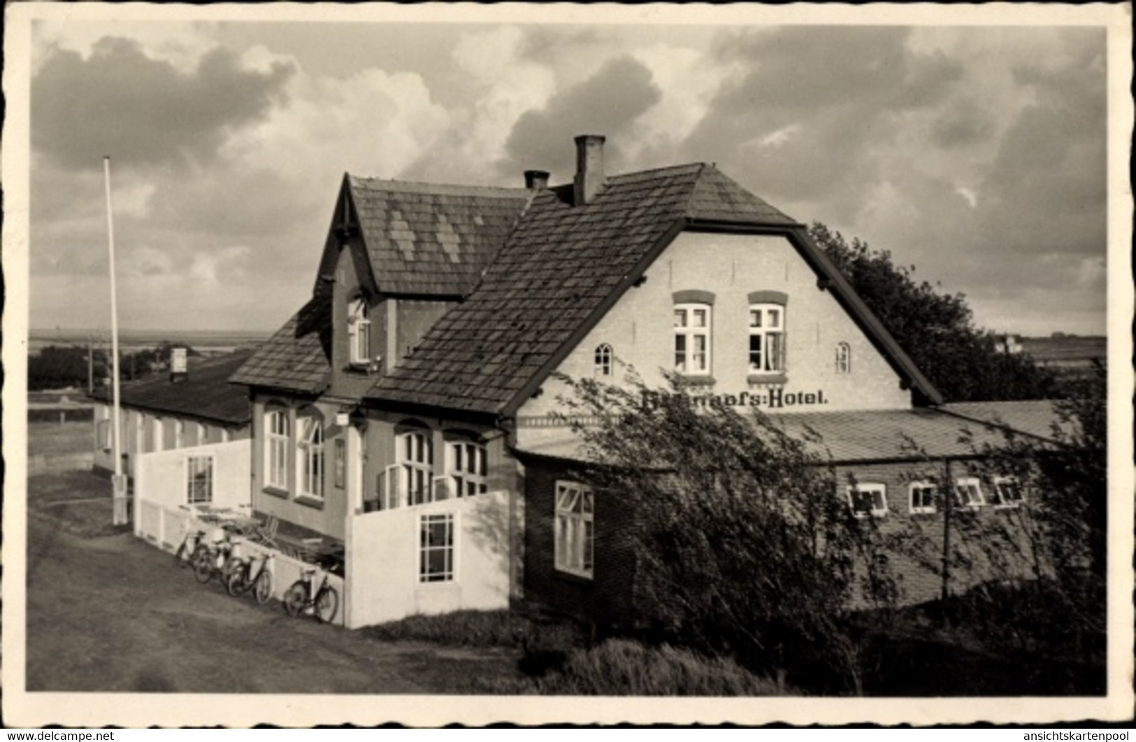 CPA Nebel Auf Der Insel Amrum Nordfriesland, Bahnhofshotel, M. Detlefsen - Other & Unclassified