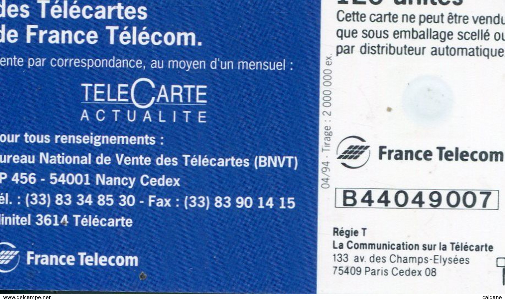 TELECARTE  Trouvez Le Plus Grand Choix De Télécarte?  120 UNITES - Opérateurs Télécom