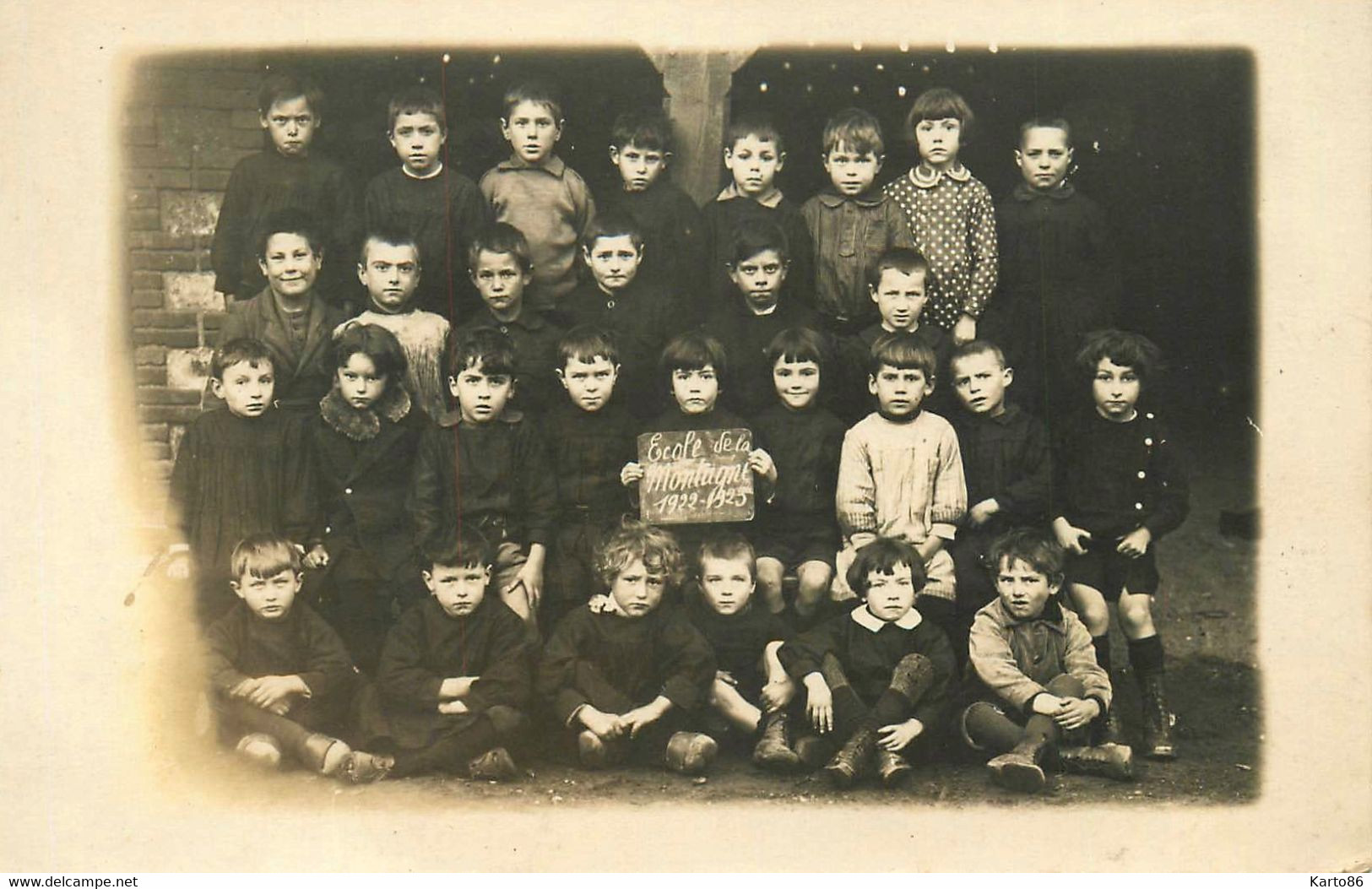 La Montagne * Carte Photo * école Classe 1922/1923 * écoliers Enfants élèves - La Montagne