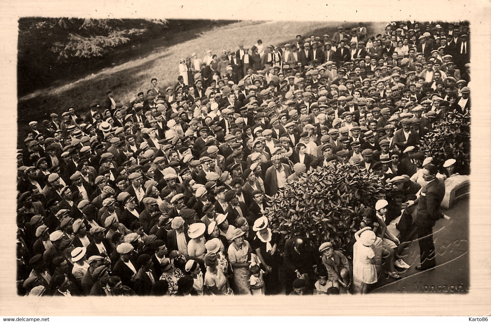 La Montagne * Carte Photo * Francis BLANCHE En Meeting 1936 , Front Populaire En Basse Loire * Photographe Fréor - La Montagne