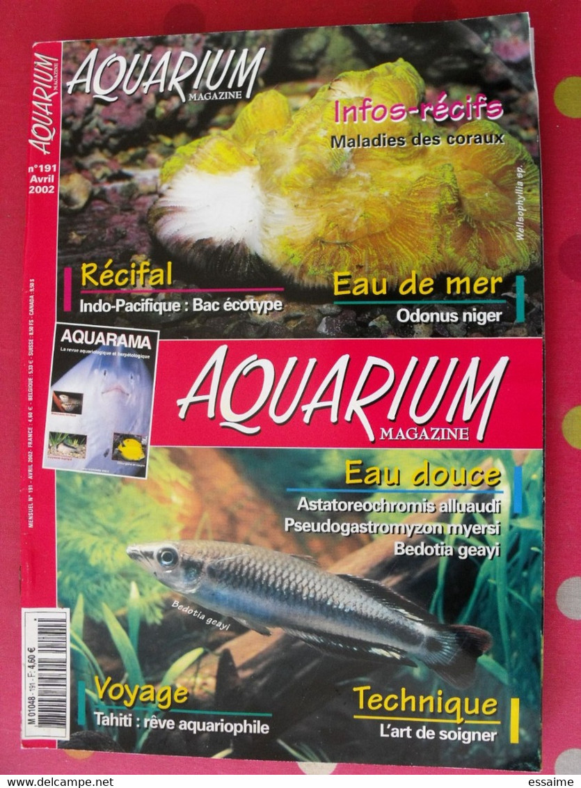 3 Revues Aquarium Magazine 2002 Et Aqua Plaisir 2004. Balistes  Ctenopoma  Centropyge Tropheus Bedotia Odonus - Animaux