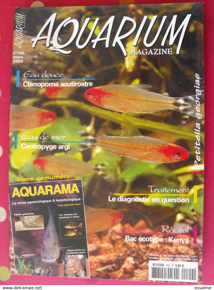 3 Revues Aquarium Magazine 2002 Et Aqua Plaisir 2004. Balistes  Ctenopoma  Centropyge Tropheus Bedotia Odonus - Animali
