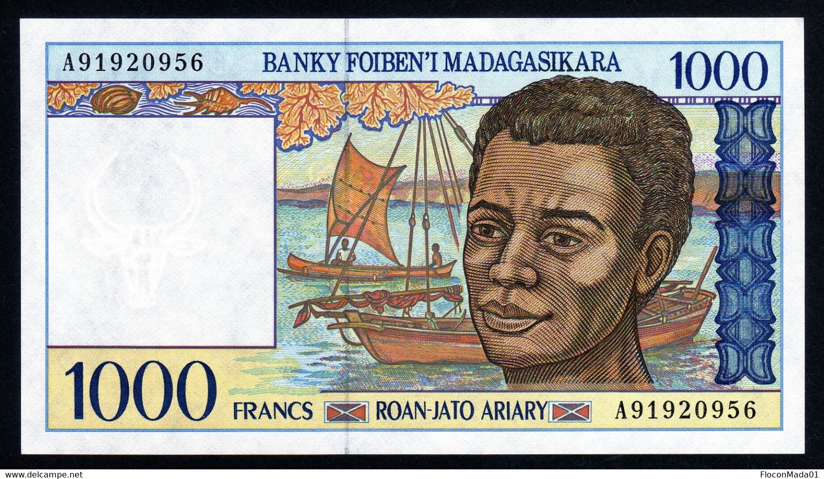 Madagascar 1998 1000 Francs UNC Neuf  Parfait Pêcheurs - Madagascar