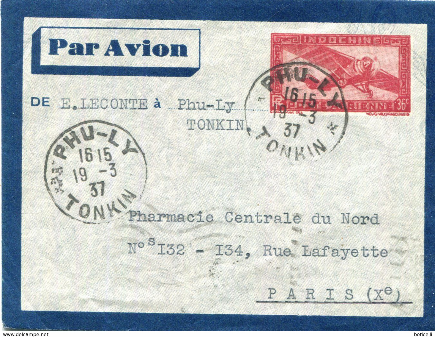 LETTRE DU TONKIN  Entier - Storia Postale